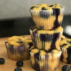 Muffin de blueberry low carb